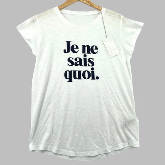 Zadig and Voltaire Je Ne Said Quoi TShirt NWT L - Picture 1 of 7